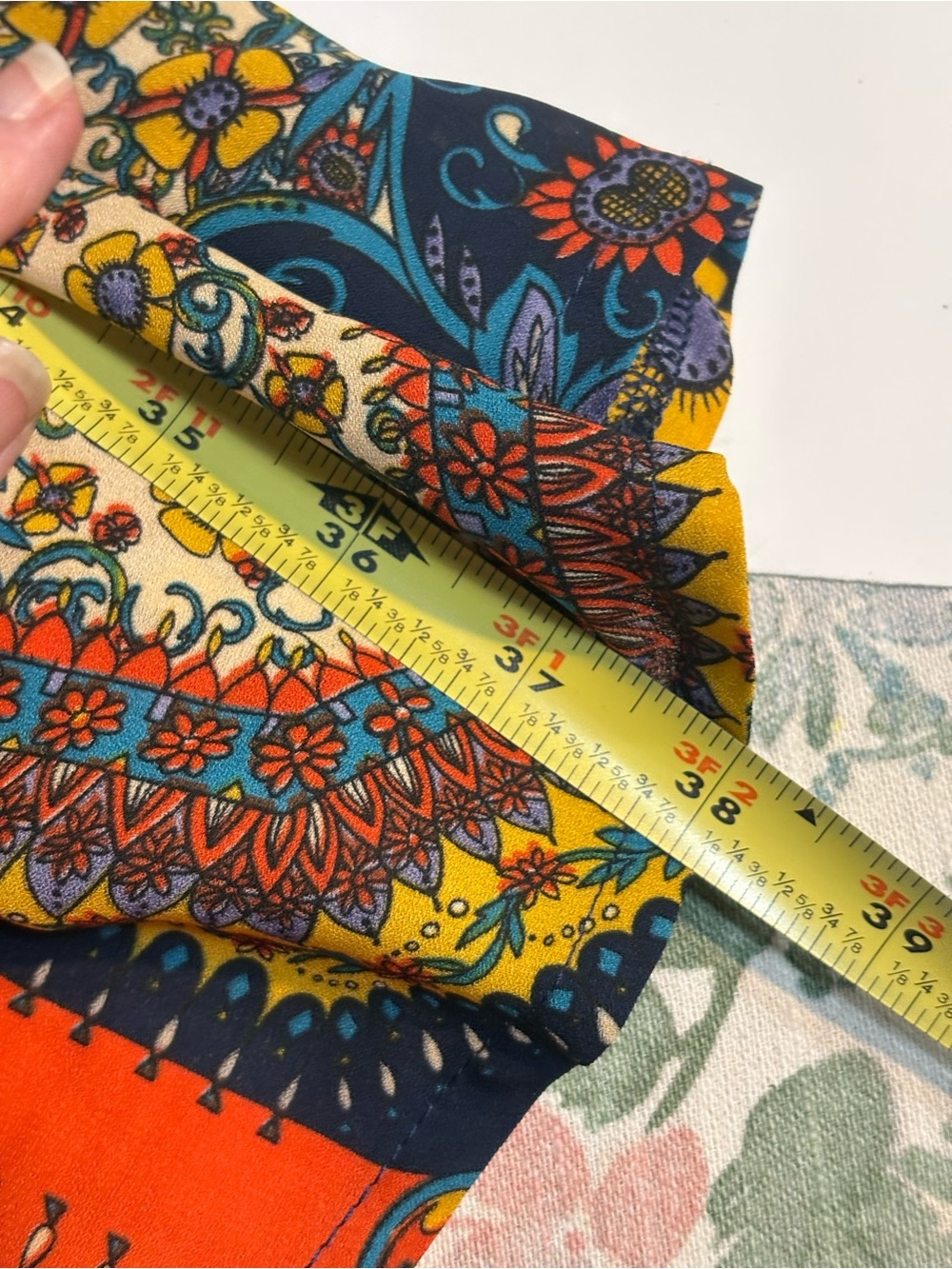 bohemian printed sleeveless dress defined cinch waist flowy mini-length skirt. - Picture 12 of 16